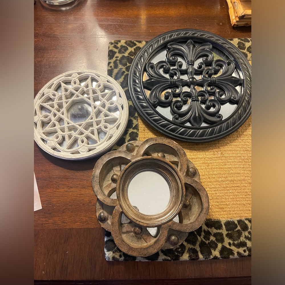 Trio of Gallery Wall Round Mirrors